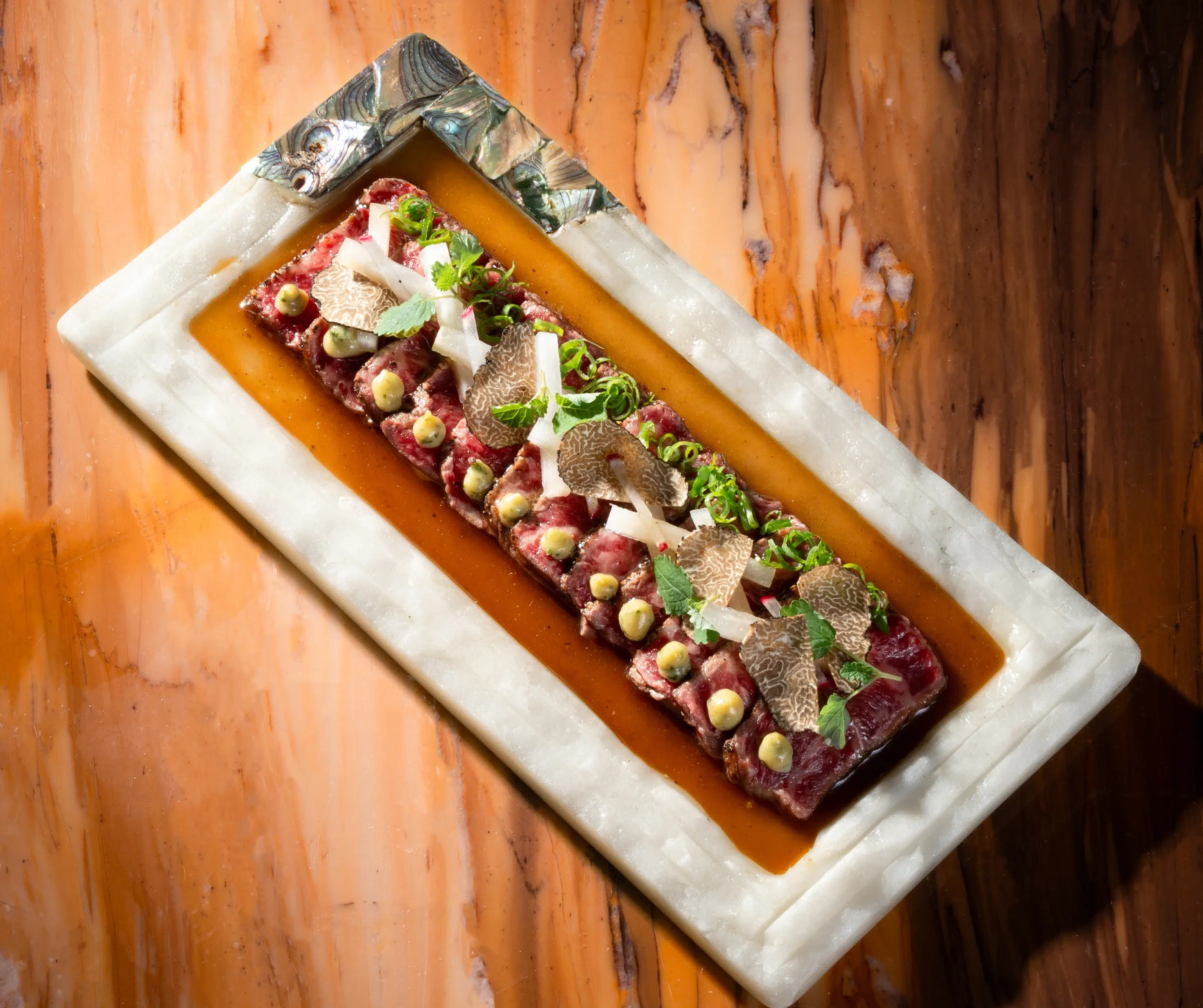 How to create Sexy Fish's signature Wagyu Tataki dish